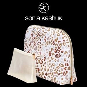 Sonia Kashuk Animal Print Dome  Zipper Case Plus Small Mesh Zipper Bag